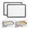 KitchenRaku 2Pack Silicone Baking Mat 165x116 Reusable Silicone Baking Sheets for Oven BPA Free Nonstick Bakeware Mats for Cookies Macarons Bread and Pastry