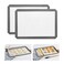 KitchenRaku 2Pack Silicone Baking Mat 165x116 Reusable Silicone Baking Sheets for Oven BPA Free Nonstick Bakeware Mats for Cookies Macarons Bread and Pastry