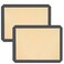 Ninsula Silicon Baking Mats 165x116 2Pack Reusable Silicon Baking Mat Sheet Baking Sheets NonStick Food Safe Baking Mats Can Be Used For Baking Cookies Bread Pizzas