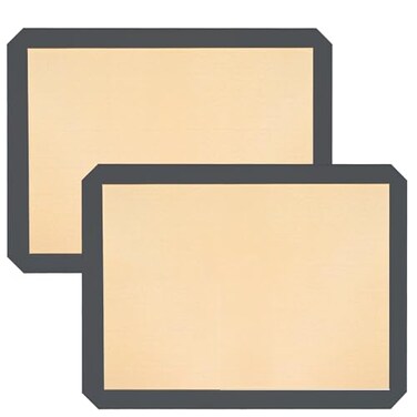 Ninsula Silicon Baking Mats 165x116 2Pack Reusable Silicon Baking Mat Sheet Baking Sheets NonStick Food Safe Baking Mats Can Be Used For Baking Cookies Bread Pizzas