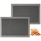AMYONE Perforated Silicone Baking Mats 2 PCS Gray Mesh Baking Mats for Half Sheet NonStick Reusable Eclair Oven Liners for Homemade BreadPizzaSugar Cookie 11 58 x 16 12 Deep Space Grey