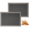 AMYONE Perforated Silicone Baking Mats 2 PCS Gray Mesh Baking Mats for Half Sheet NonStick Reusable Eclair Oven Liners for Homemade BreadPizzaSugar Cookie 11 58 x 16 12 Deep Space Grey