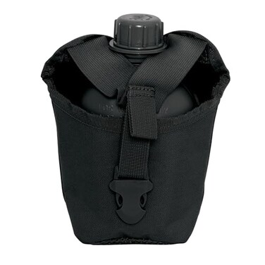 Rothco MOLLE Compatible 1 Quart Canteen Pouch Essential Camping Accessory for OnTheGo Hydration Black