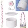 NiHome Accessory Kit for 14oz Stanley Tumbler Includes Handwoven Handle Strap Silicone Ring Silicone Straw Cap and Silicone Boot for Everyday Use Stylish Design with Enhanced Security White