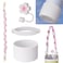 NiHome Accessory Kit for 14oz Stanley Tumbler Includes Handwoven Handle Strap Silicone Ring Silicone Straw Cap and Silicone Boot for Everyday Use Stylish Design with Enhanced Security White