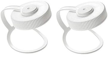 Nalgene 32oz Wide Mouth Water Bottle Cap Replacement White Loop Top Lid 2Pack