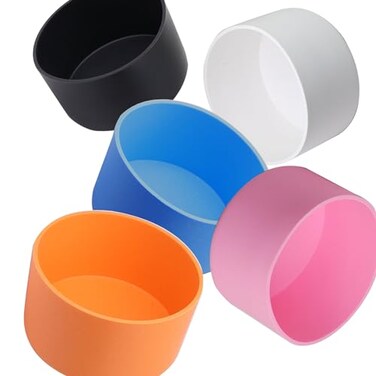 TFAK 5Pcs Silicone Bottle Boot Silicone Water Bottle Sleeve Compatible with StanleyHydroflaskIron FlaskSimple Modern 293in Bottom Width of Stainless Water Bottle