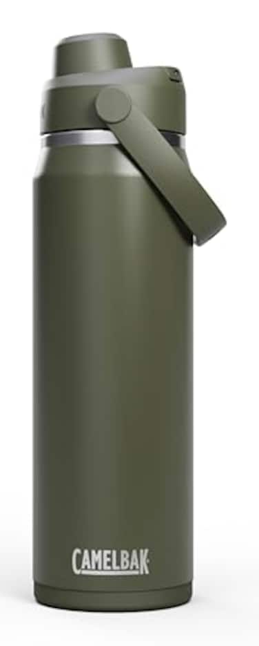 CamelBak Thrive Chug Insulated Stainless Steel Water Bottle Cold Retention with High Flow Lid for Everyday Hydration and Active Use 25oz Moss