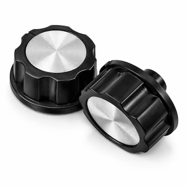 Garneck Universal Control Knobs Replacement 2pcs Oven Stove Knob for Air Fryer Cooker Timer Switch Abs DShaped Switch Buttons Kitchen Appliance Replacement Accessory