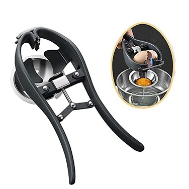 Egg Crackerl Egg Opener Automatic Egg Cracking Tool Easy Eggshell CutterEggshell Cutter Egg Separator Creative Kitchen Tools black