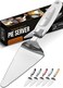 Orblue Pie Server Essential Kitchen Tool Serrated on Both Sides Great for Right or Left Handed Chef Stainless Steel Flatware Cake CutterWhite