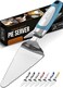 Orblue Pie Server Essential Kitchen Tool Serrated on Both Sides Great for Right or Left Handed Chef Stainless Steel Flatware Cake Cutter Blue