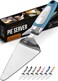 Orblue Pie Server Essential Kitchen Tool Serrated on Both Sides Great for Right or Left Handed Chef Stainless Steel Flatware Cake Cutter Blue