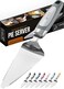 Orblue Pie Server Essential Kitchen Tool Serrated on Both Sides Great for Right or Left Handed Chef Stainless Steel Flatware Cake Cutter Gray