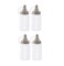 4Pcs White Plastic Squeeze Condiment BottlesKetchup Honey BottleSalad Dressing Container for Lunch BBQ Mini Sauce Jam Squeeze Bottle Camping Condiment Squeeze Bottles Dinnerware and Serveware