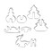 Chicago Metallic Christmas Tree 3D Cookie Cutter Set 12Piece Silver