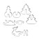 Chicago Metallic Christmas Tree 3D Cookie Cutter Set 12Piece Silver