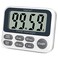 XREXS Digital Kitchen Timer Magnetic Countdown Up Cooking Timer with Large LCD Display Adjustable Volume Loud Alarm Strong Magnet for Teachers Batteries Included