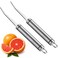 Grapefruit Knives 2 Pack Stainless Steel Grapefruit Utensil Knife Serrated Edge Thick Gauge Handle Kitchen Tool with Nonstick Plating for Kiwi Mango Dessert Apple Citrus Fruit