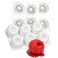 6Cavity Raspberry Silicone Molds for Mousse Cake Large Fluted Design White