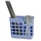 EIKS Plastic Utensil Holder Silverware Organizer Cutlery Drying Rack with Wall Mount Self Adhesive Having 2 Divided Compartments Total 2 Pack