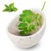 Rimigood Handmade Ceramic Herb Stripper Bowl Kitchen Herbs Leaf Stripping Tool Pottery Herb Peeler for Kale Thyme Basil Rosemary White