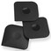 Plastic Pan Dish Pot Food Kitchen Scraper Tool Set 3 pcs Nylon Plastic Cast Iron Skillet Cleaner Scrubber Scrapper Kitchen Scraper NonScratch Black