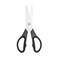 Ceramic Kitchen Scissors 8 Ceramic Blade Scissors White Sharp Blade with Black ABS Handle Cooking Shears for Office School Crafting Kitchen Black