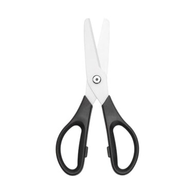 Ceramic Kitchen Scissors 8 Ceramic Blade Scissors White Sharp Blade with Black ABS Handle Cooking Shears for Office School Crafting Kitchen Black