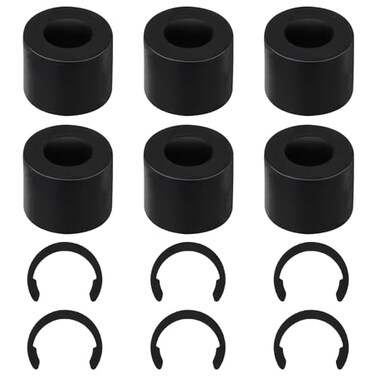 6pcs Rubber Roller Replacement and 6pcs Rubber Roller Resolution for Cricut Maker Keep Rubber from Moving Retaining Clip Rings Compatible with Cricut Maker