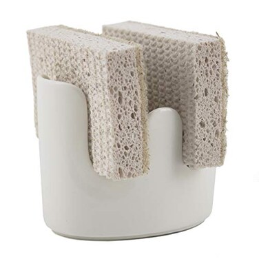 scarlettwares Double Sponge Holder Ceramic Kitchen Sink Organizer