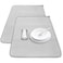 2Pcs XXL Dish Drying MatAbsorbent Microfiber Dish Drainer MatsKitchen Counter Pads for Coffee CountertopsSinksDraining Racks2417Gray