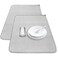 2Pcs XXL Dish Drying MatAbsorbent Microfiber Dish Drainer MatsKitchen Counter Pads for Coffee CountertopsSinksDraining Racks2417Gray