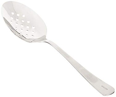 Mercer Culinary 9 Inch Silver Plating Spoon Perforated Bowl 9Inch 9