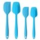 Silicone Spatulas Set Rubber Spoon Spatula Heat Resistant Spoonula One Piece Design Seamless Spatula NonStick Scrapers Baking Mixing Tool Blue Set