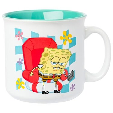 Silver Buffalo SpongeBob SquarePants Ceramic Camper Mug 20 Ounces