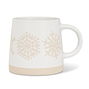 Abbott Collection Wide Base Mug with Snowflake Row