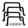 KISWIAR 4 Pcs Tableware Tray Handles Cutting Board Cabinet Hardware Pull for Trays Serving Tray Pulls for Restaurant Dinner Plates Black