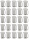 Projectpak White C7 Replacement Sockets for Christmas Lights Compatible with SPT1 Wire Strings 25 Pack