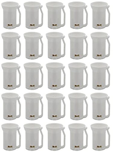Projectpak White C7 Replacement Sockets for Christmas Lights Compatible with SPT1 Wire Strings 25 Pack