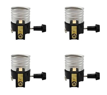 Creative Hobbies 3 Terminal 2 Circuit Socket Replacement for Lamps MultiBulb Control for Layered Lighting Medium Base Interior Only Pack of 4