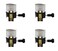 Creative Hobbies 3 Terminal 2 Circuit Socket Replacement for Lamps MultiBulb Control for Layered Lighting Medium Base Interior Only Pack of 4