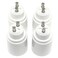 RuiLing 4Pack GU10 to E26E27 Lamp Holder Base Heat Resistant Material LED Light Converter Adapter Bulb Holder Accessory White