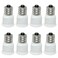 SQXBK 8PCS White E12 to E14 Bulb Converter LED Light Holder Lamp Adapter Socket Changer
