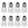 SQXBK 8PCS White E12 to E14 Bulb Converter LED Light Holder Lamp Adapter Socket Changer