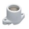 TWDRTDD Porcelain Surface Mount Light SocketE26 Medium Base Ceramic Lamp HolderCleat Lamp Socket with Two Hole Flanged Mounting and 59 Leads