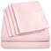 King Size Bed Sheets 6 Piece 1500 Supreme Collection Fine Brushed Microfiber Deep Pocket King Sheet Set Bedding 2 Extra Pillow Cases Great Value King Pale Pink