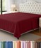 Utopia Bedding Flat Sheet 1 Pack Queen Burgundy Soft Brushed Microfiber Fabric Shrinkage Fade Resistant Top Sheet Easy Care Bed Sheet