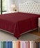 Utopia Bedding Flat Sheet 1 Pack Queen Burgundy Soft Brushed Microfiber Fabric Shrinkage Fade Resistant Top Sheet Easy Care Bed Sheet