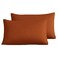 KAREVER Rust Pillowcases Envelope Closure Burnt Orange Pillow Covers Pack of 2 Solid Rust Bed Pillow Pillowcases Standard Pillowshams 20X26